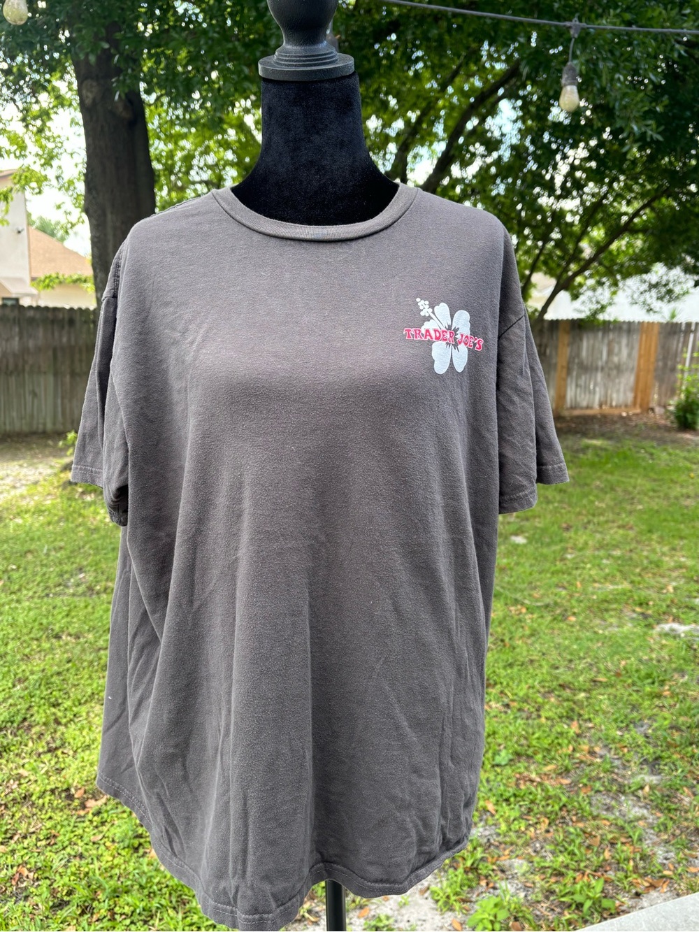 Trader Joe's Graphic Crew Member Tee. Size Large